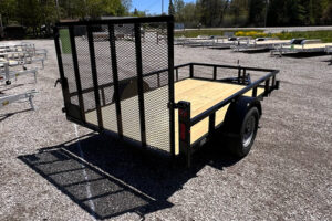 0459_2025 BNM 6x10 Heavy Duty Low Side Utility Trailer – Compact Utility 2025 BNM 6x10 Heavy Duty Low Side Utility Trailer with fold-in gate and spring axle