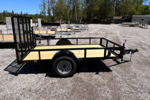 0459_2025 BNM 6x10 Heavy Duty Low Side Utility Trailer – Compact Utility 2025 BNM 6x10 Heavy Duty Low Side Utility Trailer with fold-in gate and spring axle