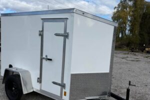 0689_2026 Darkhorse 5x8 Enclosed Cargo Trailer 2026 Darkhorse 5x8 Enclosed Cargo Trailer White Exterior