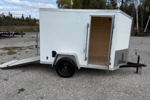 0689_2026 Darkhorse 5x8 Enclosed Cargo Trailer 2026 Darkhorse 5x8 Enclosed Cargo Trailer White Exterior