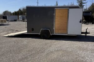 721BE1217TW202154_DHW6x1SA30_08 2026 Darkhorse 6x12 charcoal wedge enclosed trailer 1500 Series