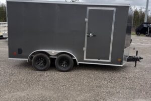 721BE1428TW202377_DHW7X14TA35_04 2026 Darkhorse 7x14 charcoal wedge enclosed trailer 1500 Series